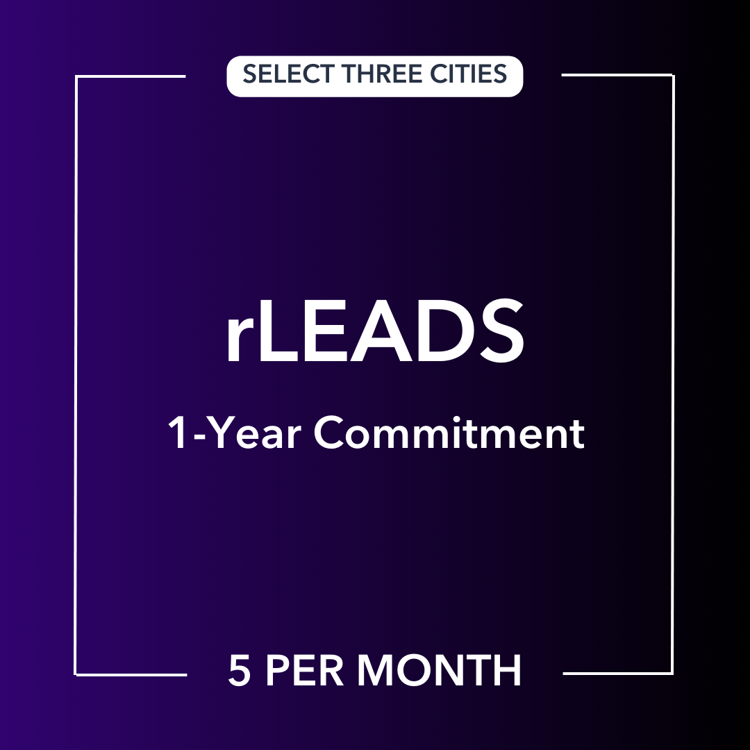Option B - rLeads Plan: 5 Real-Leads™ + Coaching (1-Year Commitment)